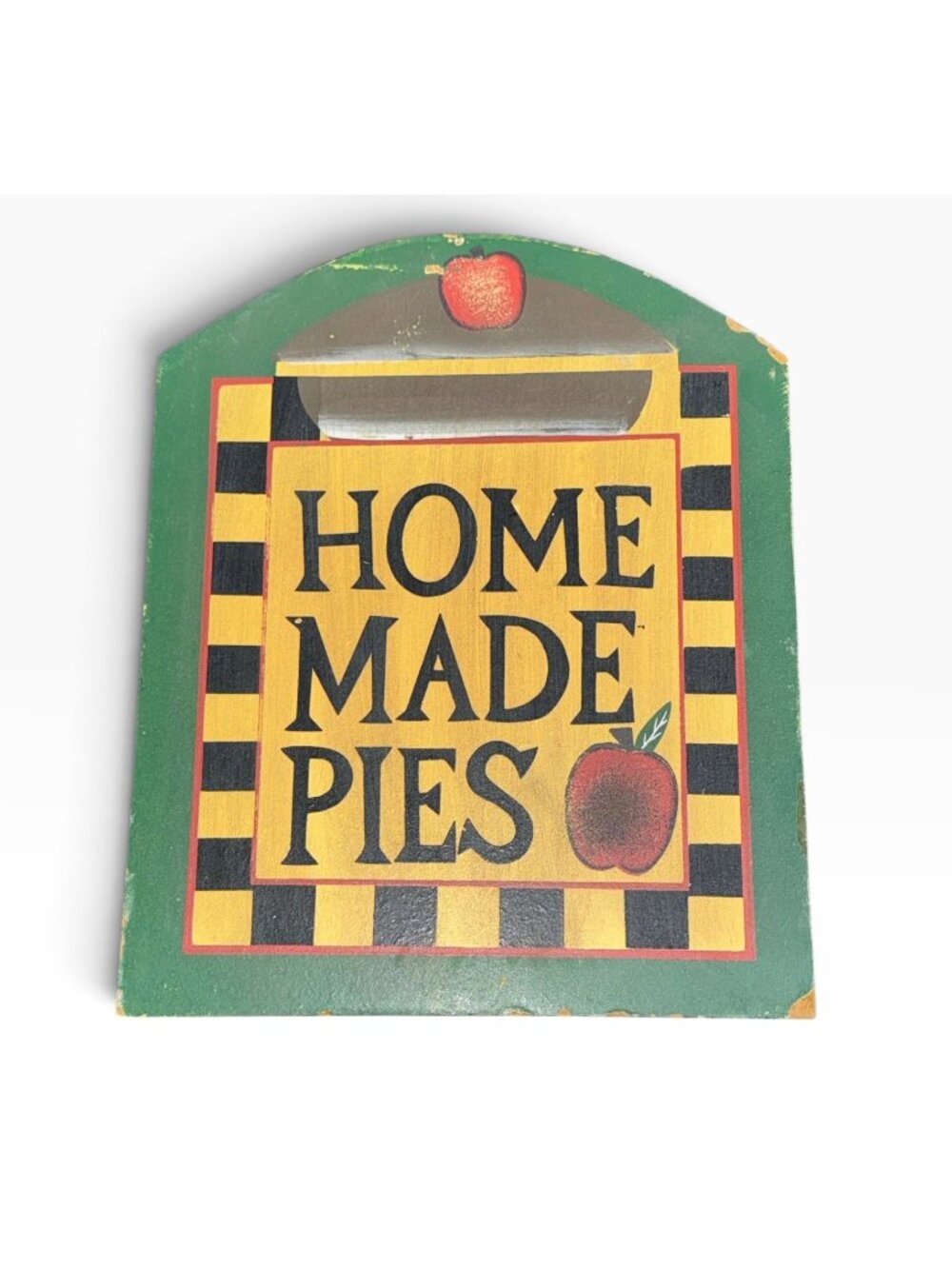 Home Made Pies Wooden Decorative Wall Plaque With Apple Design